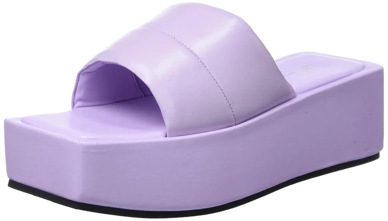 L37 HANDMADE SHOES Women's Knock Three Times Sandal, Lilac, 1 UK