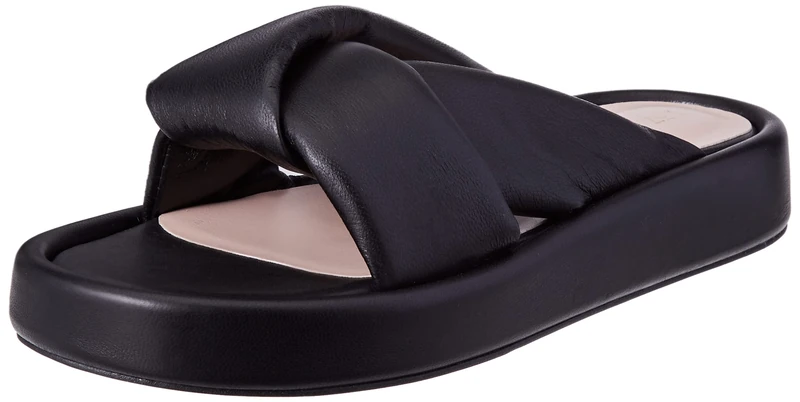 L37 HANDMADE SHOES Women's Happy Station Sandal, Black, 5.5 UK