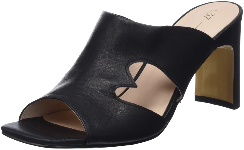 L37 HANDMADE SHOES Women's Endless Summer Heeled Sandal, Black, 5 UK