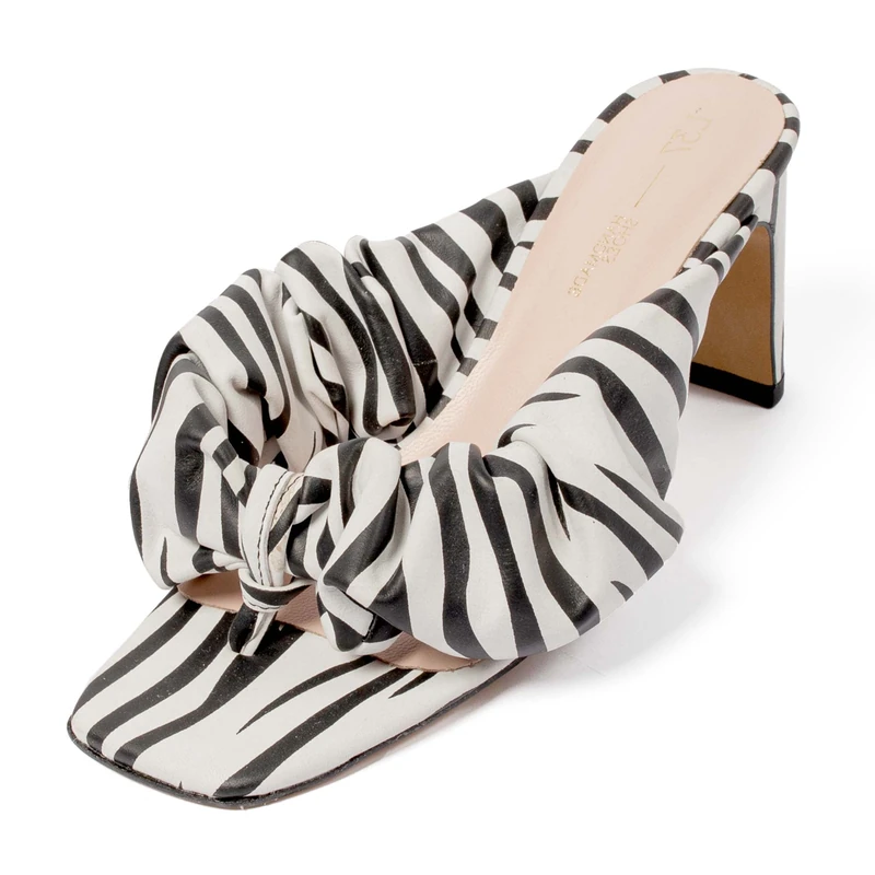 L37 HANDMADE SHOES OH SHEILA, Heeled sandal, Black/White,