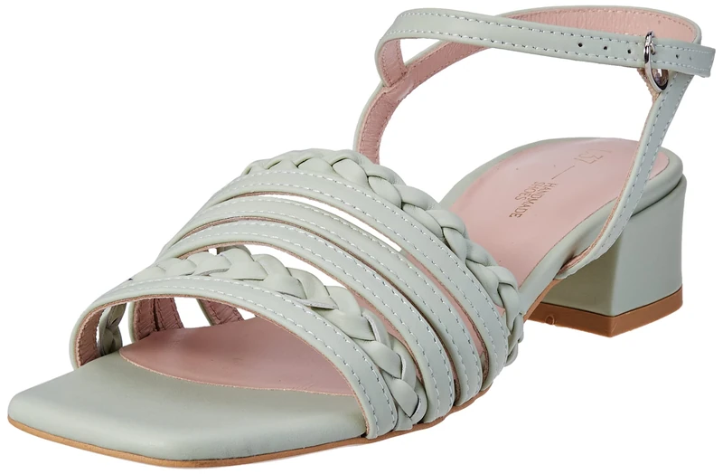 L37 HANDMADE SHOES Women's Love to The World Heeled Sandal, Green, 3 UK