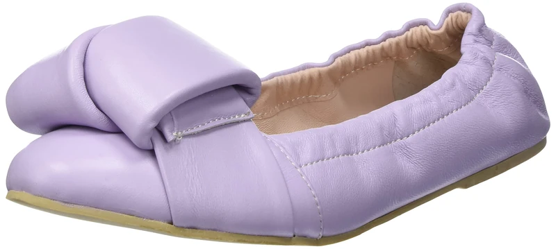 L37 HANDMADE SHOES Women's in The Summertime Ballet Flat, Lilac, 2 UK