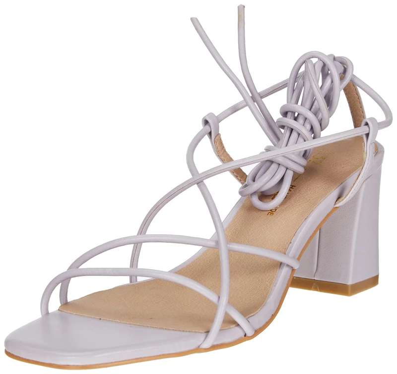 L37 HANDMADE SHOES Women's Night Fever Heeled Sandal, Lilac, 5.5 UK