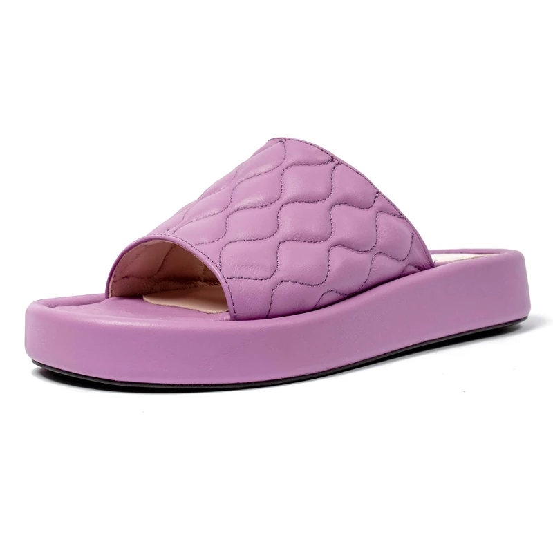 L37 HANDMADE SHOES Women's Radio Noise Sandal, Violet, 10 UK