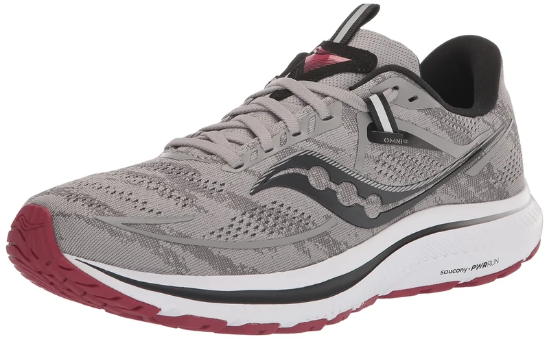 Saucony Omni 21 Men's Running Shoe, Alloy/Garnet, 7 UK