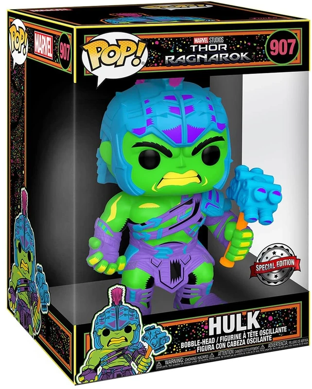 FUNKO POP! Marvel: Thor Ragnarok: Gladiator Hulk (Black Light)(Special Edition) - 10in Jumbo - 907 //57928