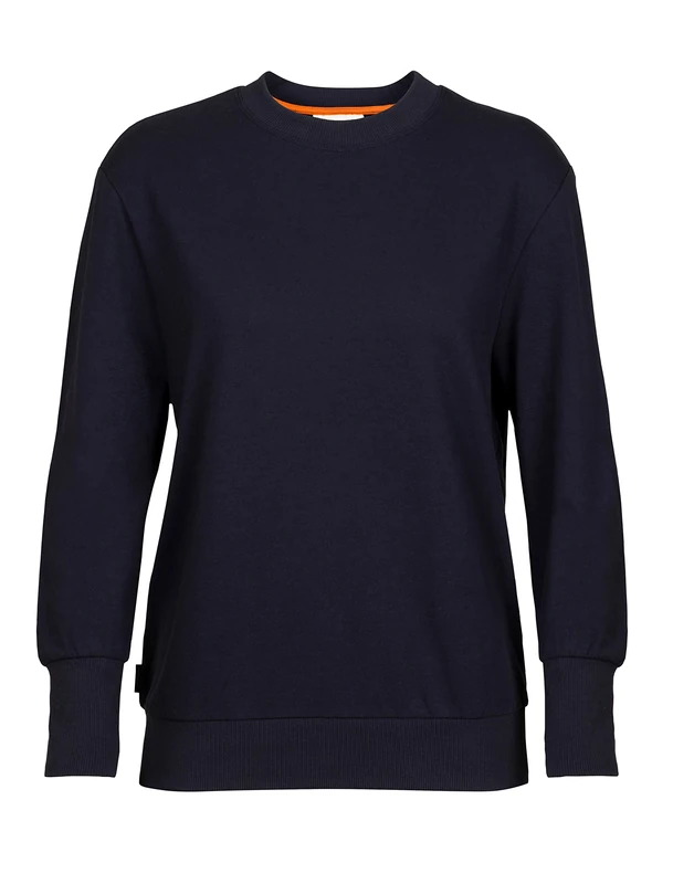 Icebreaker Women's Central II Long Sleeve Sweatshirt - Ladies Sweater - Merino Wool Mid Layer - Midnight Navy, XL