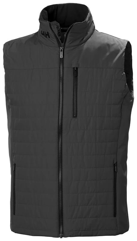 Helly Hansen Mens Crew Insulated Vest 2.0, 2XL, Ebony