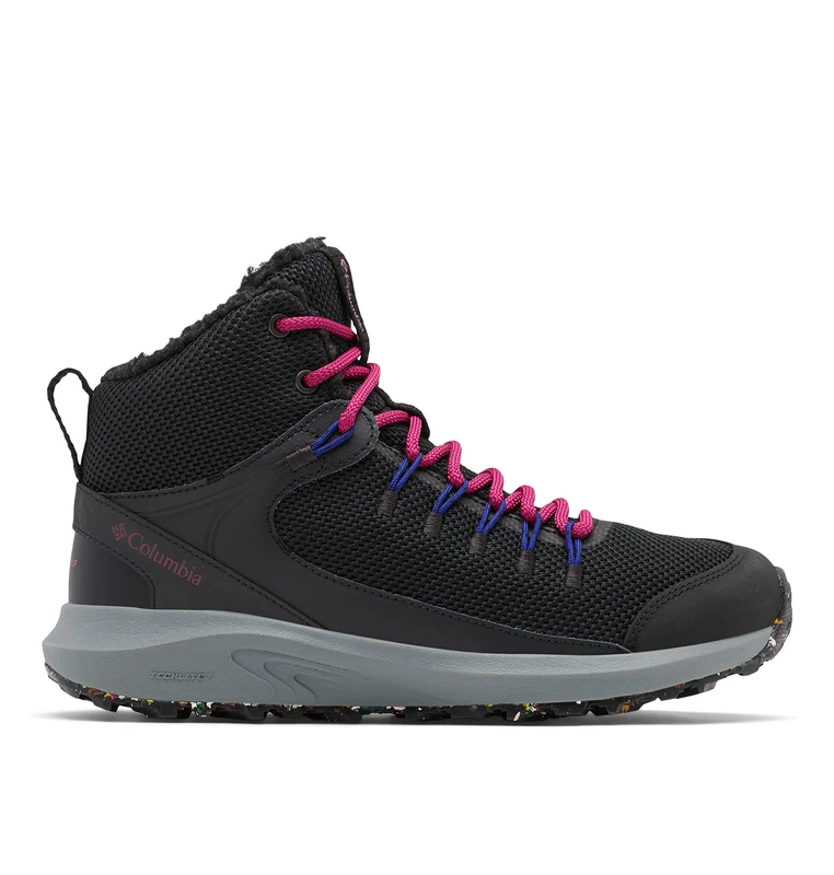 Columbia Womens Trailstorm Mid Waterproof Omni Heat Walking Shoe, Black Red Onion, 8.5 UK