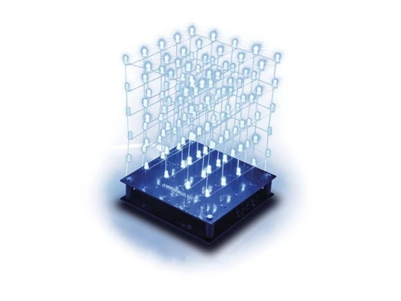 3D LED cube 5 x 5 x 5 (blue LED) - Image 1