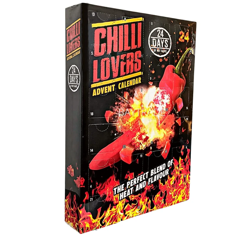 Chilli Advent calendar 2025 |24 Days Chilli Sauce| Hot Sauce Advent Calendar 2025 |Christmas Food Advent Calendar Men Women Vegan Top Best| Christmas Gifts for Men Women Unusual | Xmas Presents Family