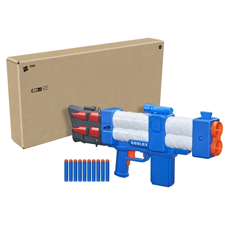 Nerf Roblox Arsenal: Pulse Laser Motorized Dart Blaster, 10 Nerf Darts, Clip, Code to Unlock in-Game Virtual Item