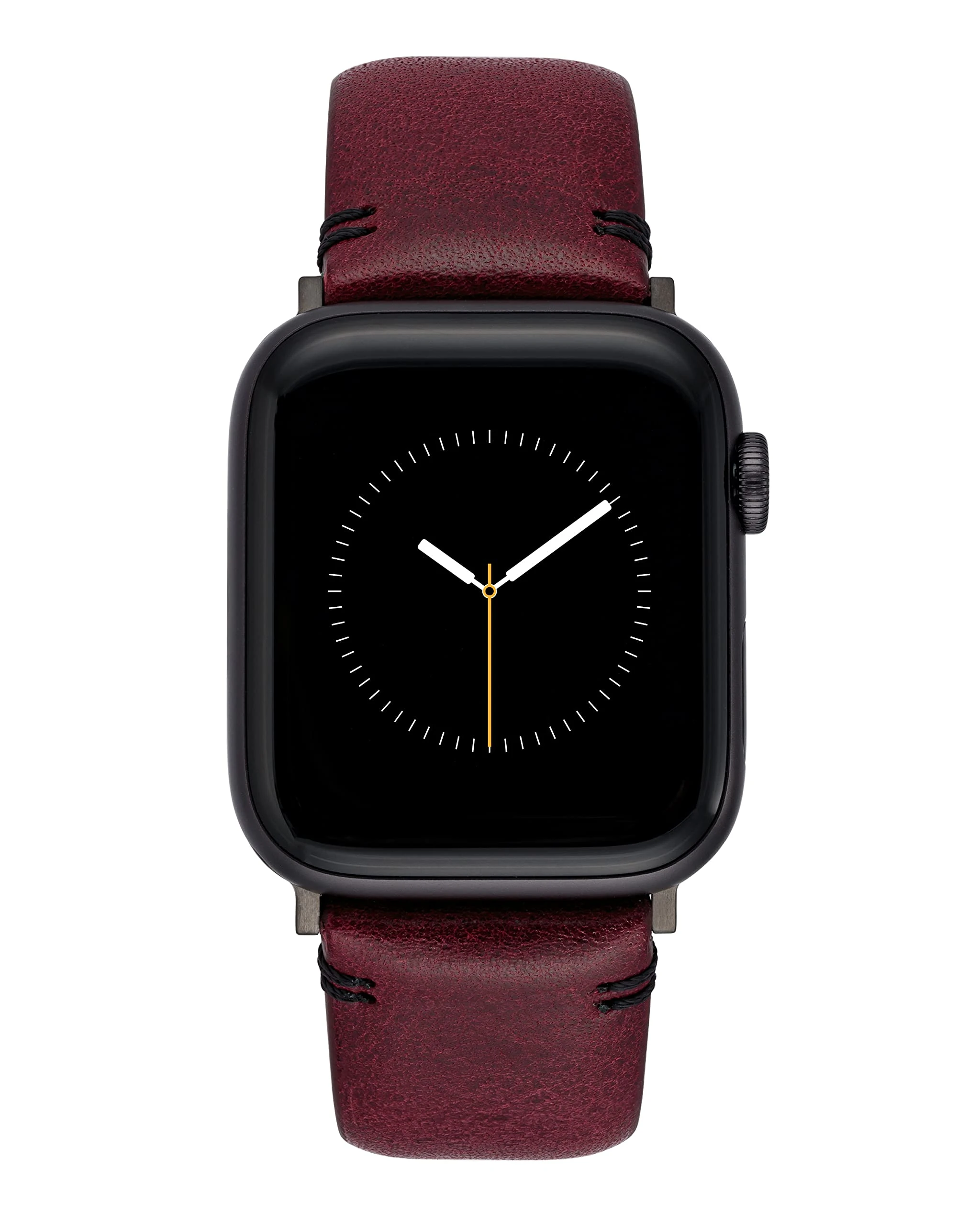 Vince Camuto Fashion Bands for Apple Watch, Secure, Adjustable, Apple Watch Replacement Band, Fits Most Wrists, Leather Band for Apple Watch Burgundy, 42mm (Series 1-3), 44/45/46/49mm (Ultra & Ultra