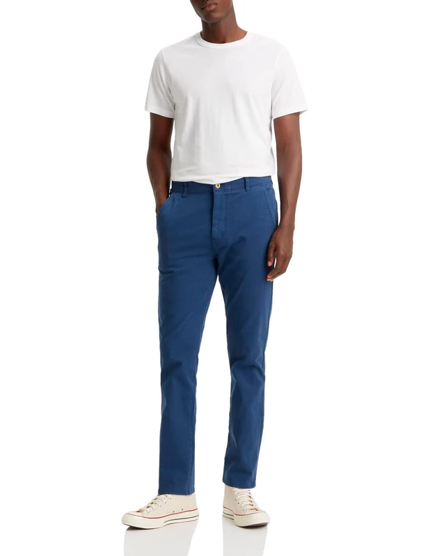 Dockers Men's SMART 360 FLEX ALPHA SKINNY Pants, Ocean Blue, 32W / 32L
