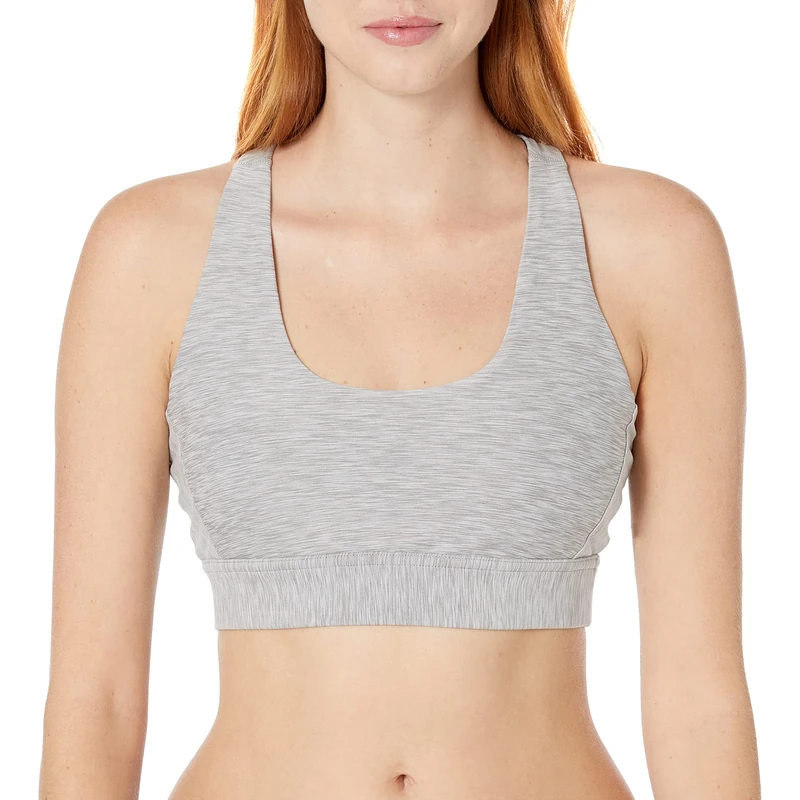 prAna Women's Kimble Bra, Carbon Heather, Large