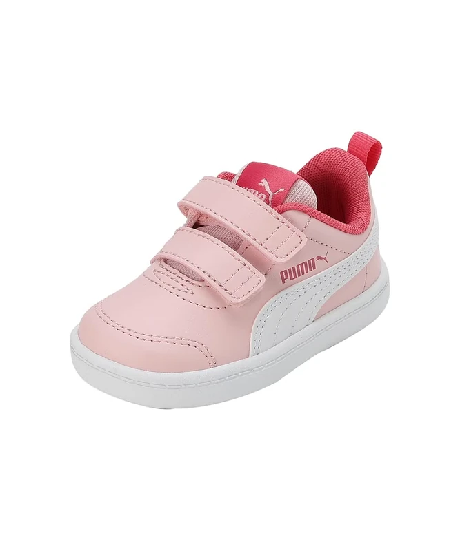 Puma Unisex Kids Courtflex V2 V Inf Sneakers, Almond Blossom-Puma White, 4 UK