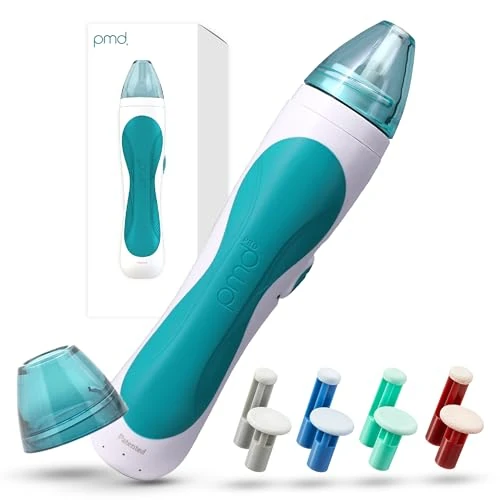 PMD Personal Microderm Pro - At-Home Microdermabrasion Machine with Kit for Face & Body - Exfoliating Crystals and Vacuum Suction for Fresh and Radiant Skin - High & Low Speed Options