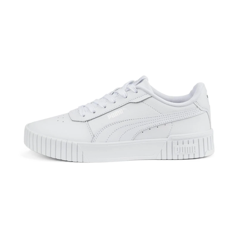 Puma Women Carina 2.0 Sneakers - White and Silver - Size 8.5 UK