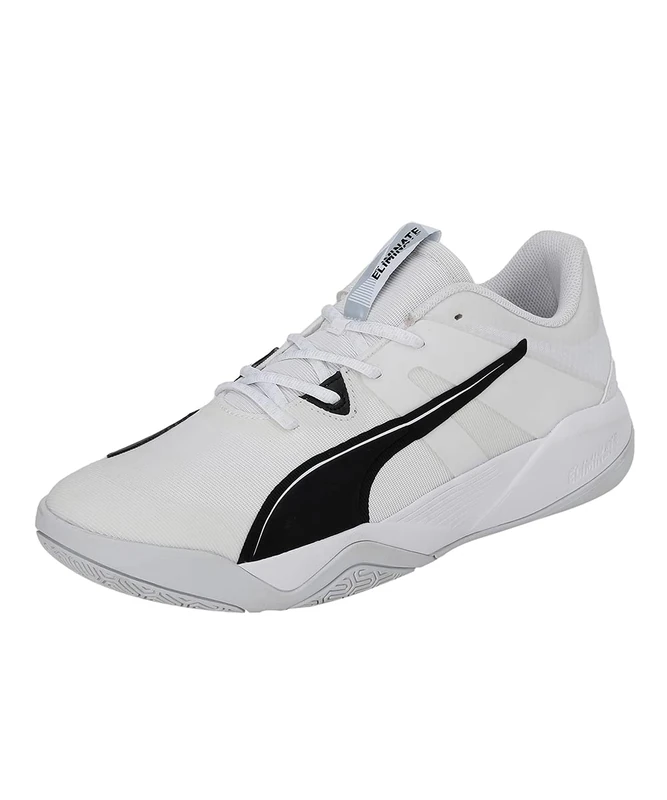 PUMA Unisex Eliminate Pro Ii Indoor Court Shoe, Puma White Puma Black Nitro Blue, 9.5 UK