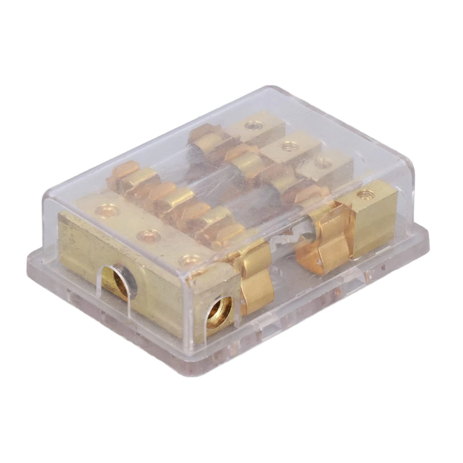 Akozon Power Distribution Block, Abs+copper Block Car Audio Distributor 1 in 4 out Ground Holder 60a Connection Road D