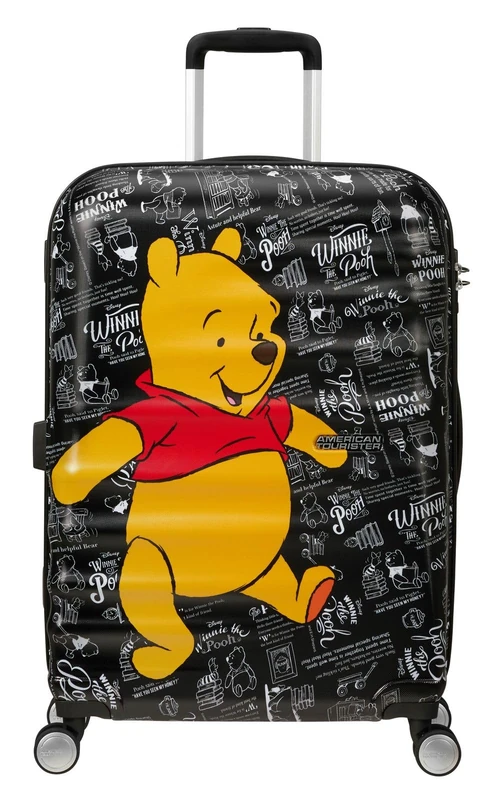 American Tourister Wavebreaker Disney - Spinner M, Kids luggage, 67 cm, 64 L, Multicolour (Winnie The Pooh)
