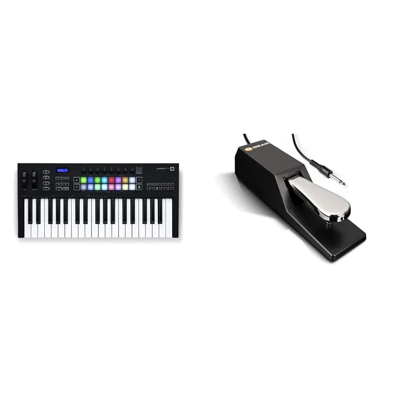 Novation Launchkey 37 [MK3] MIDI Keyboard Controller & M-Audio SP-2 - Universal Sustain Pedal with Piano Style Action, The Ideal Accessory for MIDI Keyboards