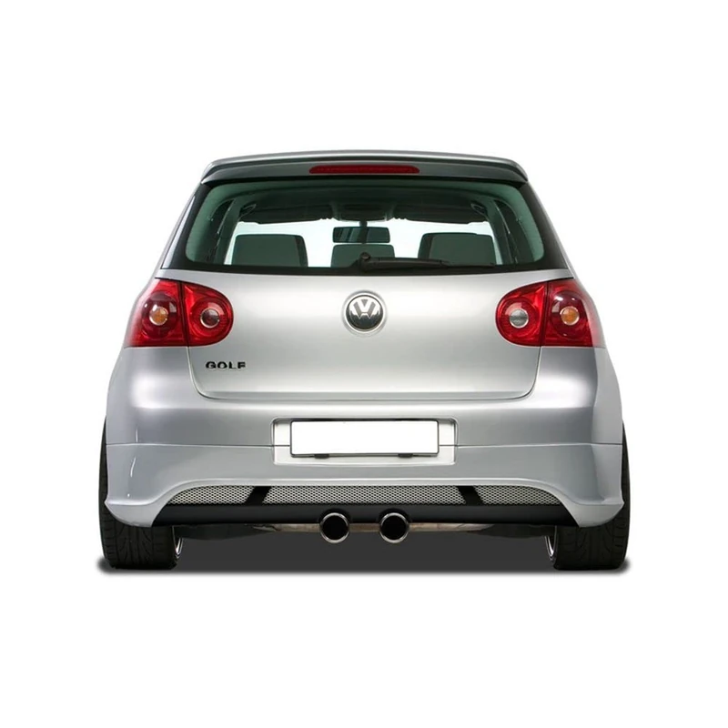 RDX Racedesign Rear bumper skirt compatible with Volkswagen Golf V Hatchback 3/5-doors 2003-2008 'V2' (exhaust R32) excl. Variant/Plus (ABS)