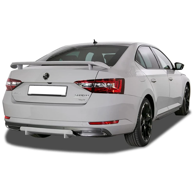 RDX Racedesign Rear bumper skirt 'Diffusor U-Diff XL' compatible with Skoda Superb III (3V) 2015- (PU)