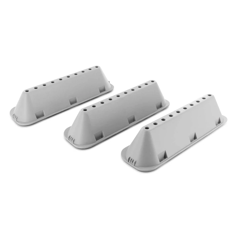DL-pro 3 x Drum Ribs 18.4 x 5.3 x 4 cm for Indesit Hotpoint C00065463 Whirlpool Bauknecht 482000022670 Robust Driving Rib Set with 10 Holes White for Washing Machine Washing Drum