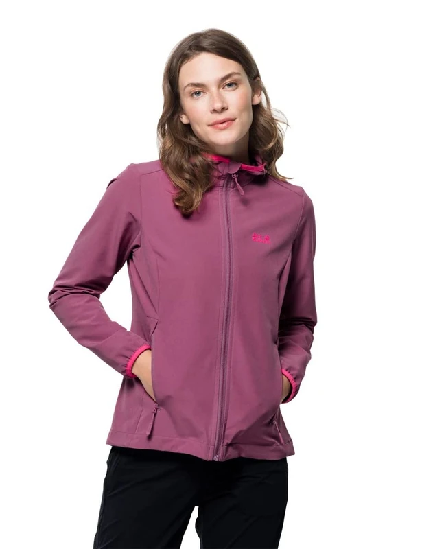Jack Wolfskin Women's Turbulence Jacket Softshell, Violet Quartz, L - Image 1