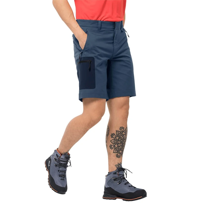 Jack Wolfskin Men's Active Track Hiking Shorts, Thunder Blue, 42 UK