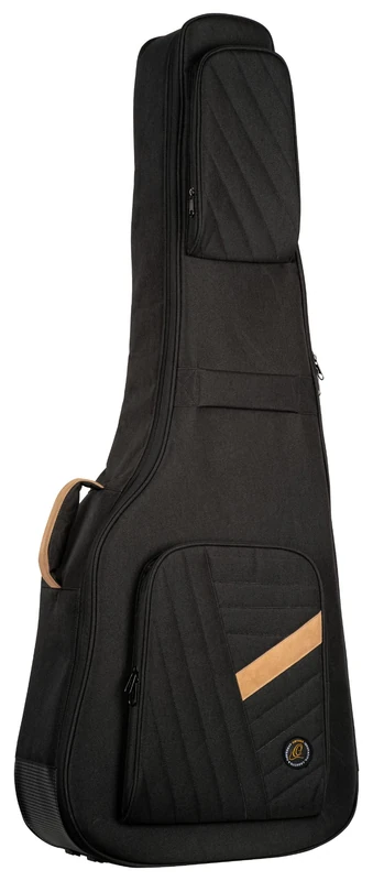 Ortega Guitars Deluxe Bass Gigbag - Acoustic Bass Bag - Height 128 cm - Width 48 cm - Cotton, Black (OGBAB-DLX-BK)