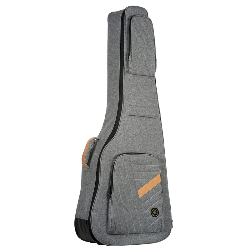 Ortega Guitars Deluxe Bass Gigbag - Acoustic Bass Bag - Height 128 cm - Width 48 cm - Cotton, Gray (OGBAB-DLX-GY)