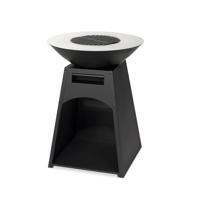 Tepro Waco Log Fireplace with Steel Plancha Ring and Log Store