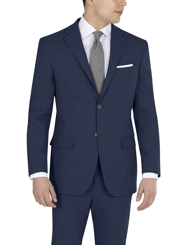 DKNY Men's Business Suit Jacket, Navy Solid, 44