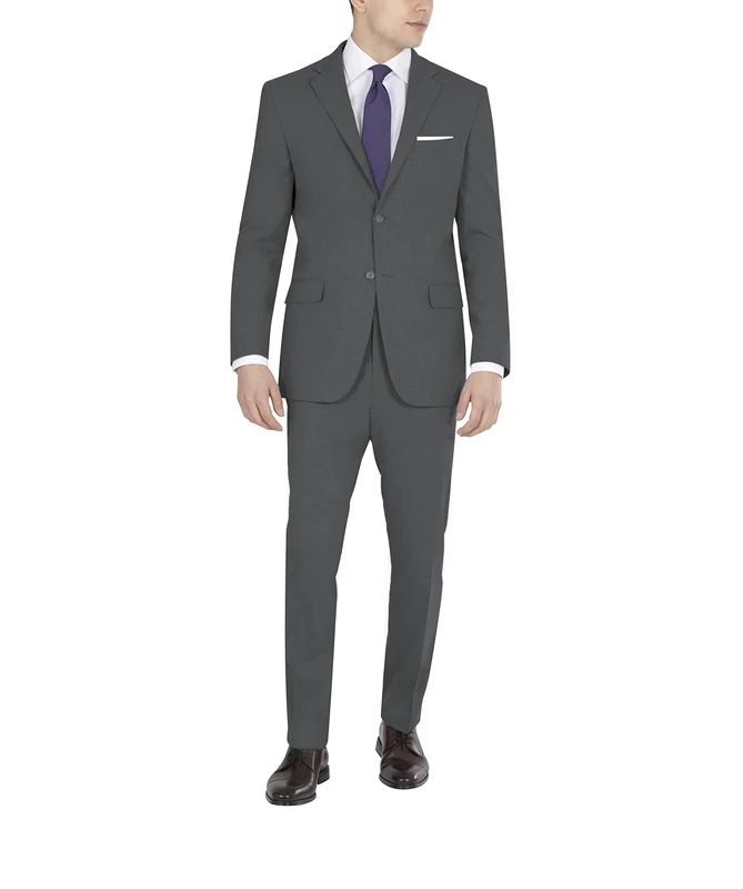 DKNY Men's Business Suit Jacket, Charcoal Solid, 42
