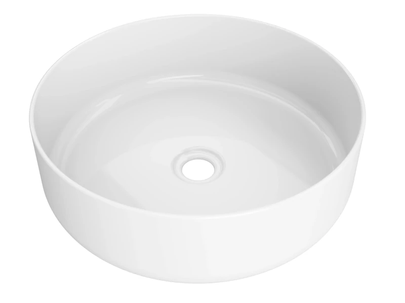 Baikal Ceramic Basin – Round White, 35 cm Diameter – Countertop Installation, Easy to Clean