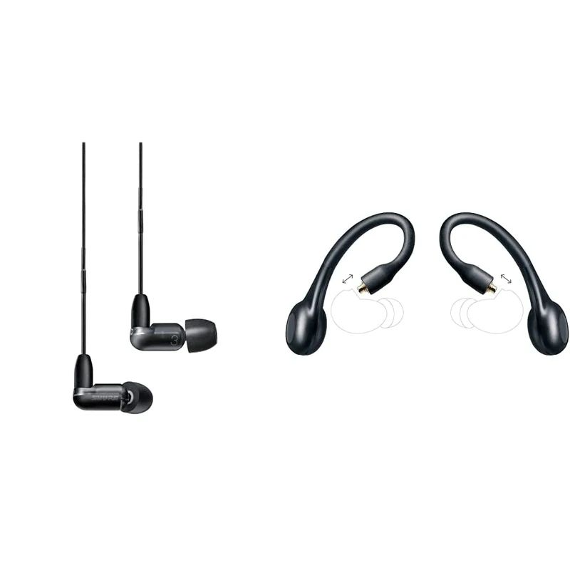 Shure AONIC 3 True Wireless Earbuds Bundle with SE315 Sound Isolating Earphones + RMCE-TW2 Bluetooth Adapter, Clear Sound, Single Driver with BassPort, Secure In-Ear Fit, Durable Quality - Black