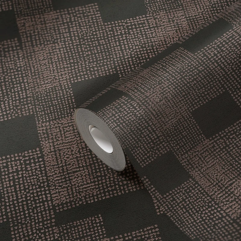 Livingwalls Geometric Wallpaper Desert Lodge Non-Woven Wallpaper 10.05 m x 0.53 m Bronze Black Made in Germany 385252 385252