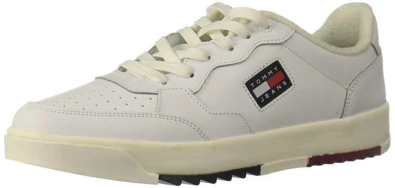 Tommy Jeans Men's Tommy Jeans Retro Ess Em0em00899 Cupsole Sneaker, White, 10 UK