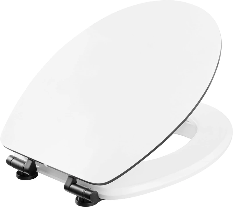 Cornat Prime KSWMSSC00 Toilet White Matt Steel Attractive Design High-Quality Wooden Core Soft-Close Mechanism and Quick Attachment Comfortable Seat Feel