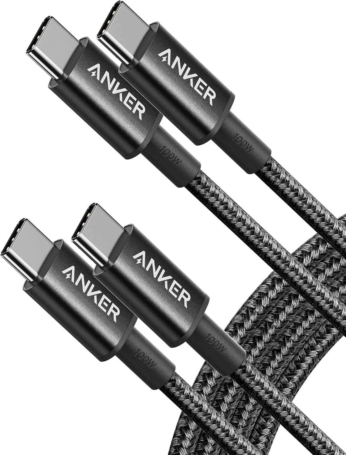 Anker 333 USB C to USB C Charger Cable (6ft 100W, 2-Pack), Fast Charge for MacBook Pro, iPhone 17/16/15, iPad Pro, Samsung Galaxy,and More