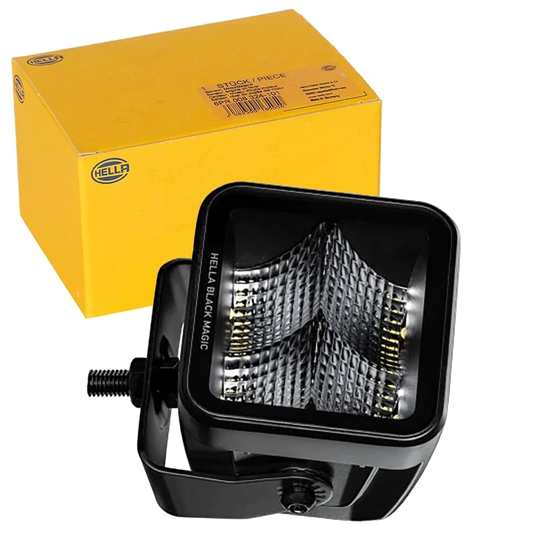 HELLA 1FA 358 176-851 LED-Spotlight - Black Magic Cube 3.2" - 12/24V - mounting/Bolted - Short distance lighting - Cable: 500mm - Plug: DEUTSCH plug