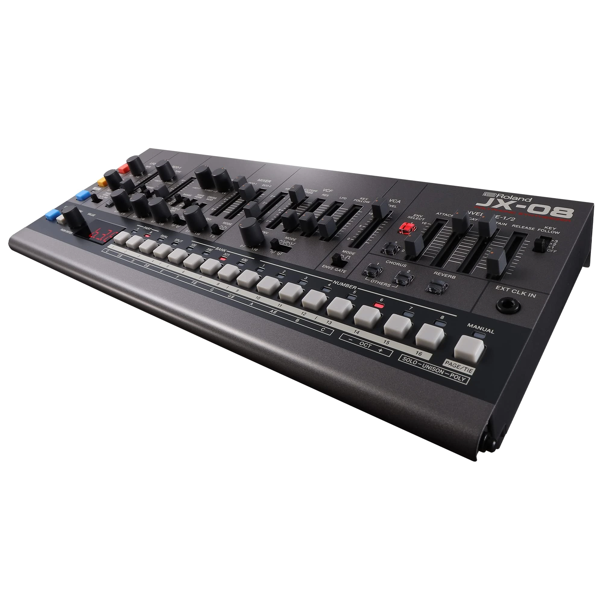 Roland JX-08 Sound Module Boutique Synthesizer – Compact, Modern Reissue of the Legendary Roland JX-8P from 1985 with New Effects, Polyphonic Sequencer, and More – Lightweight, Portable