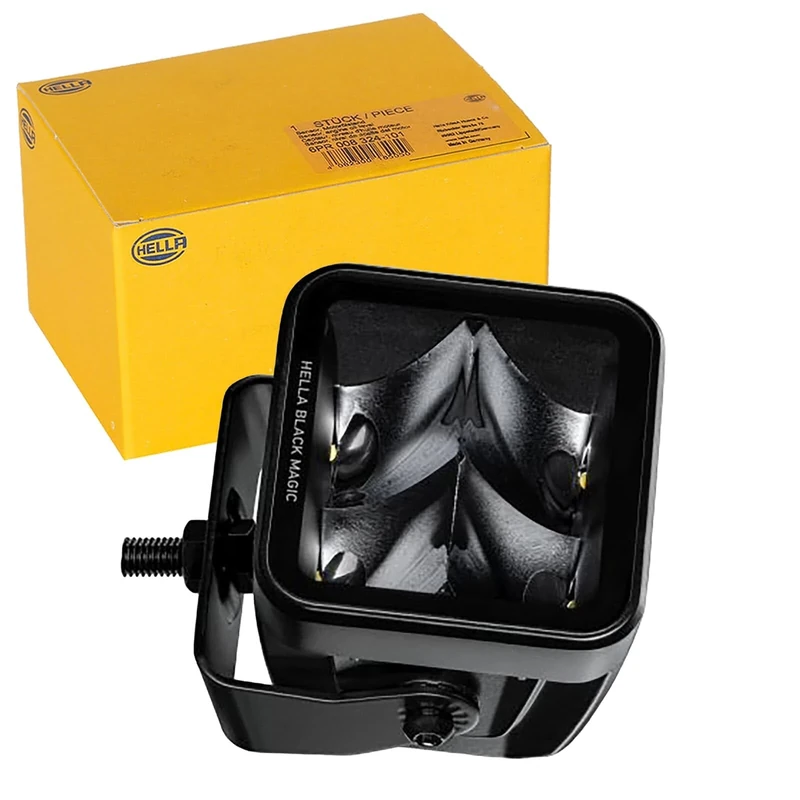 HELLA 1FA 358 176-861 LED-Spotlight - Black Magic Cube 3.2" - 12/24V - mounting/Bolted - Long-range illumination - Cable: 500mm - Plug: DEUTSCH plug
