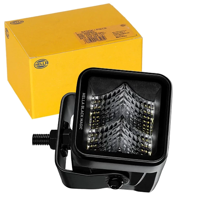 HELLA 1FA 358 176-841 LED-Spotlight - Black Magic Cube 2.7'' - 12/24V - mounting/Bolted - Short distance lighting - Cable: 500mm - Plug: DEUTSCH plug