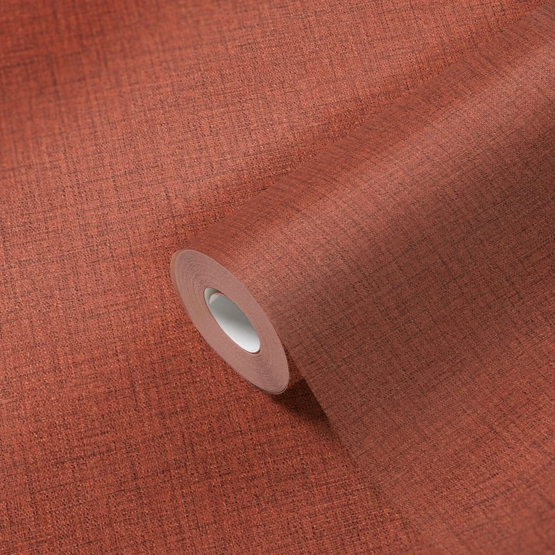 Livingwalls Plain Wallpaper Desert Lodge Non-Woven Wallpaper 10.05 m x 0.53 m Red Made in Germany 385291 385291