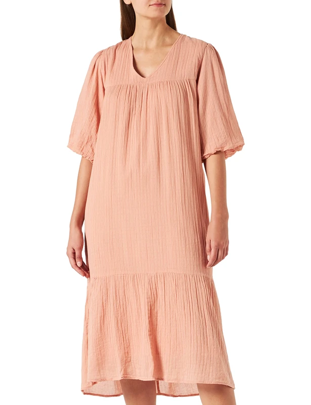 Noa Noa Women's Cotton Summer Dress, Cameo Brown, 18