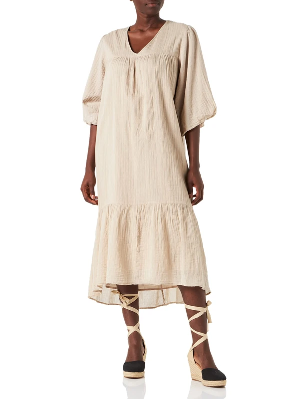 Noa Noa Women's Organic Cotton Gauze Dress, Castle Wall, 36
