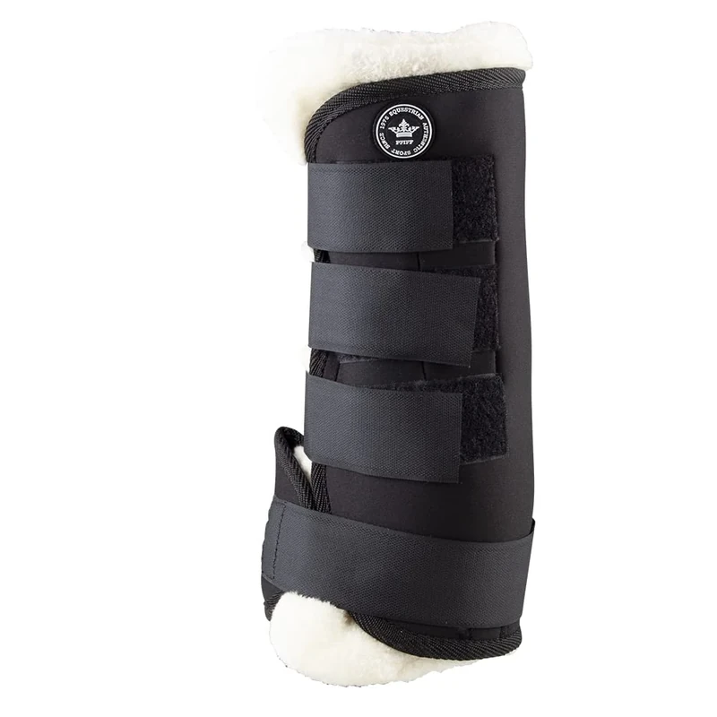 PFIFF Stable Gaiter with Faux Fur, Quilted Inserts, Gaiter, Black, Full